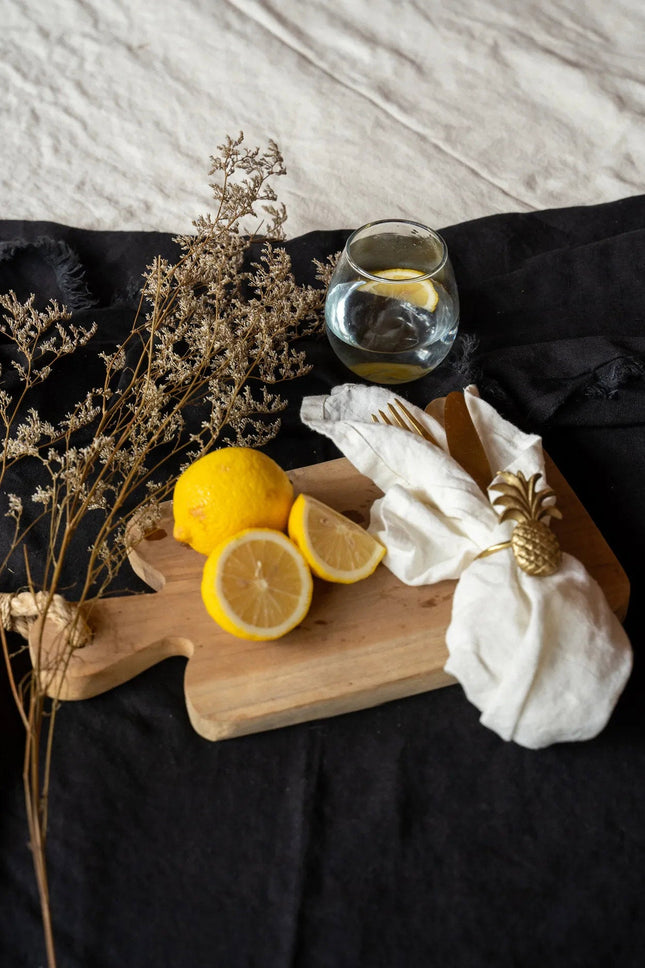 Het linnen servet - wit - set van 4