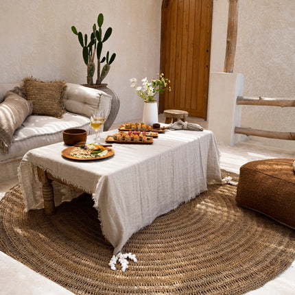 Het linnen tafelkleed - Beige - 150x250