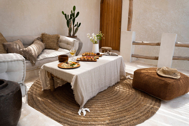 Het linnen tafelkleed - Beige - 150x250