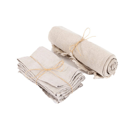 Het linnen tafelkleed - Beige - 150x250