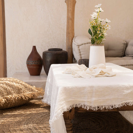 Linnen tafellaken - wit - 150x250
