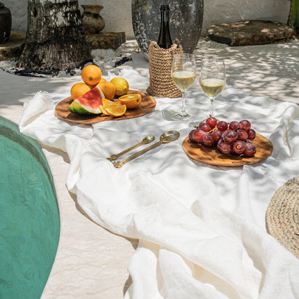 Linnen tafellaken - wit - 150x250