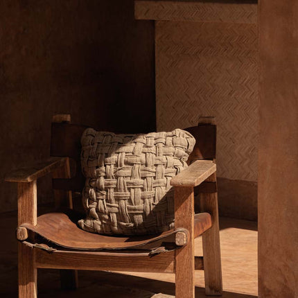 De linnen Crosier kussenhoes - naturel