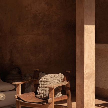 De linnen Crosier kussenhoes - naturel