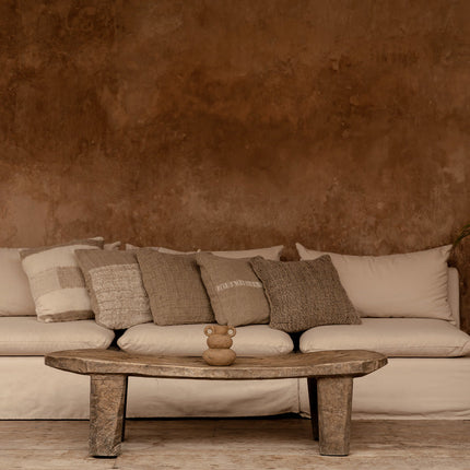 The Linen Threads kussenhoes - wit/naturel