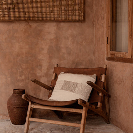 The Linen Threads kussenhoes - wit/naturel