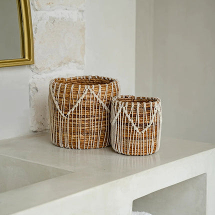 De Macra-mazing mand - natuurlijk wit - S