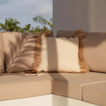 De Saint Tropez kussenhoes - natuurlijk wit - 60x60