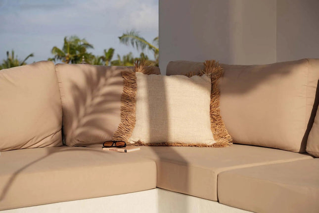 De Saint Tropez kussenhoes - natuurlijk wit - 60x60