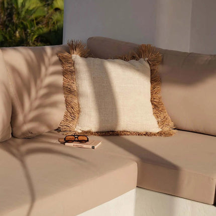 De Saint Tropez kussenhoes - natuurlijk wit - 60x60