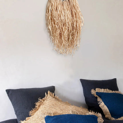 De Saint Tropez kussenhoes - Blauw naturel - 30x50