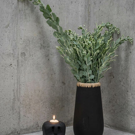 De Stiekeme Vaas - Zwart Naturel - M