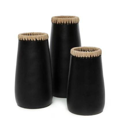 De Stiekeme Vaas - Zwart Naturel - M
