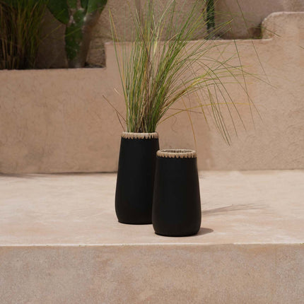 De Stiekeme Vaas - Zwart Naturel - S