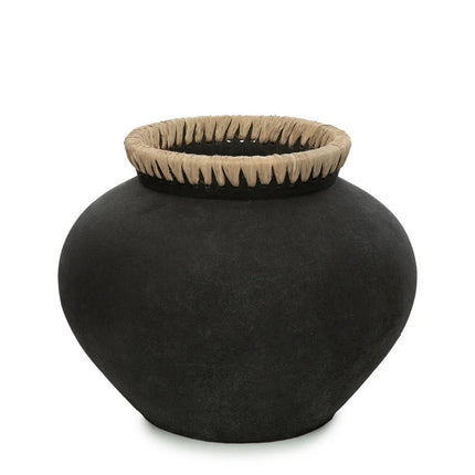 De Styly-vaas - zwart-naturel - L