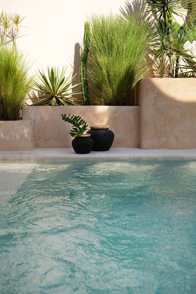 De Styly-vaas - zwart-naturel - L