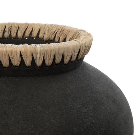 De Styly-vaas - zwart-naturel - L