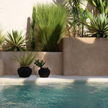 De Styly Vaas - Zwart/Naturel - M