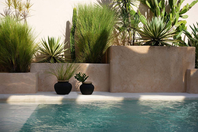 De Styly Vaas - Zwart/Naturel - M