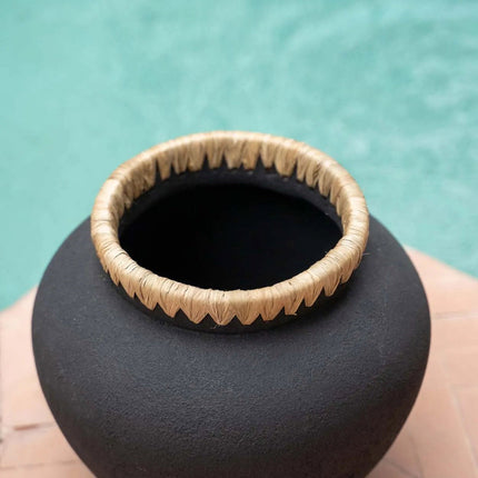 De Styly Vaas - Zwart/Naturel - M