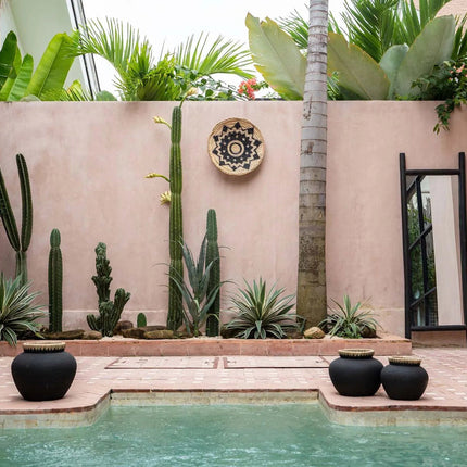 De Styly Vaas - Zwart/Naturel - M