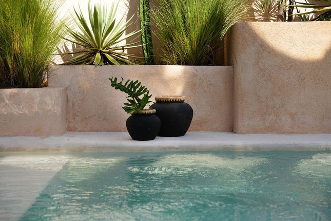 De Styly-vaas - zwart/naturel - S