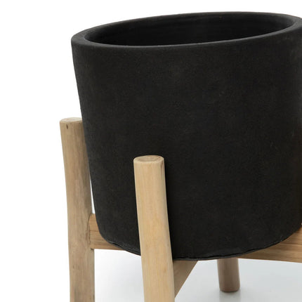 De Houtskool Laag - Zwart naturel - S