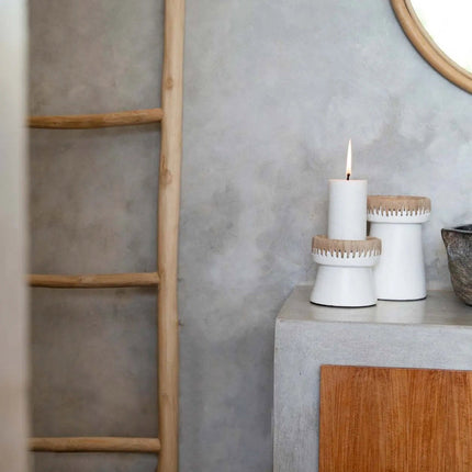 De mooie kandelaar - wit naturel - S