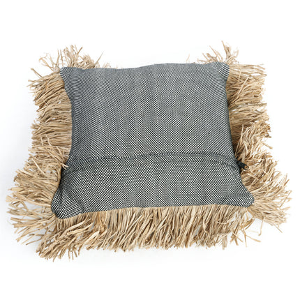 De Cotton Bonita kussenhoes - naturel zwart - 40x40