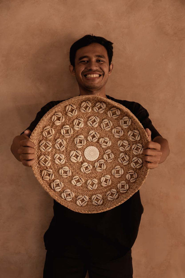 De Caribe Schelpenbord - Natuurlijk Wit - M