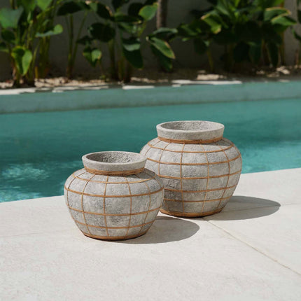 De Belly-vaas - beton naturel - L