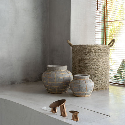 De Belly-vaas - beton naturel - L