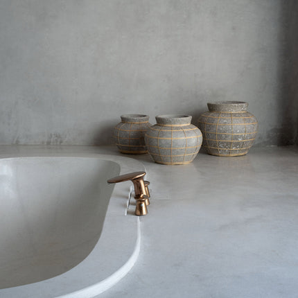 De Belly-vaas - beton naturel - L