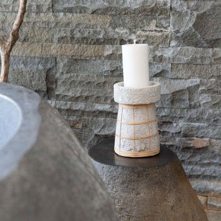 De Serene kandelaar - Beton naturel - L