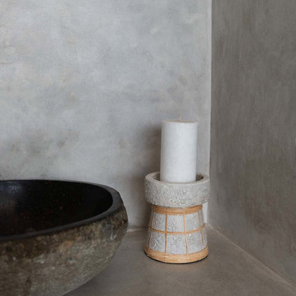 De Serene kandelaar - Beton naturel - L