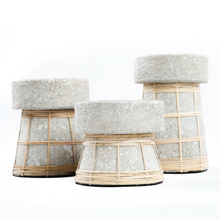 De Serene kandelaar - Beton naturel - L