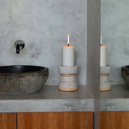 De Serene kandelaar - beton naturel - M