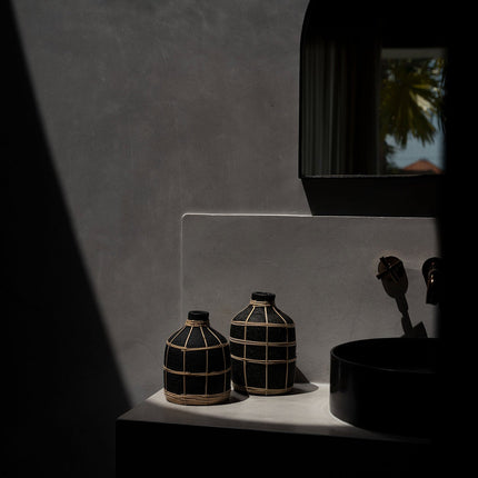 The Whoopy Vase - Zwart/Naturel - S