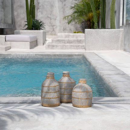 De Whoopy Vaas - Beton Naturel - L