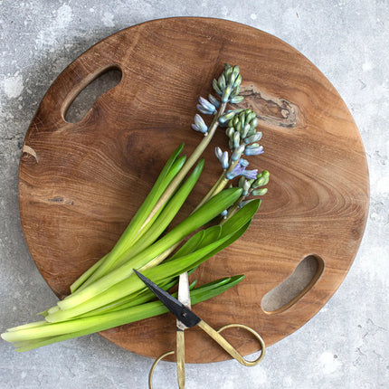 Teakworteldienblad - naturel - L