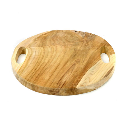 Dienblad van teakwortel - naturel - M