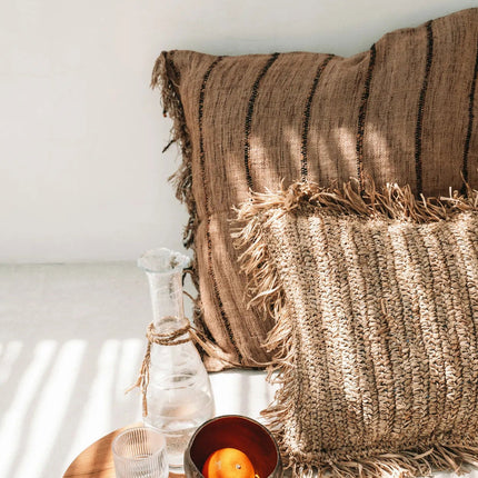 Het teakwortel-dienblad - naturel - S