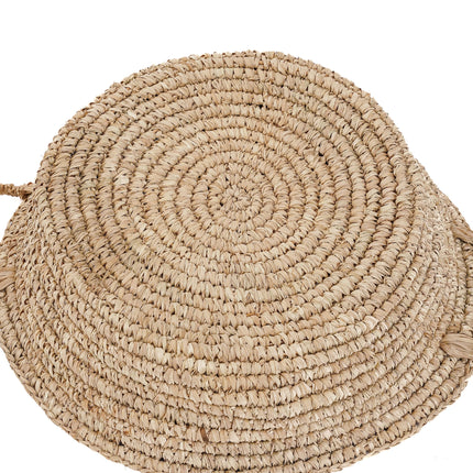 De Raffia mand-dienbladen - naturel - M