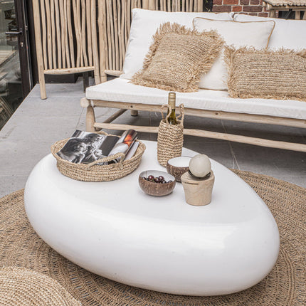 De Raffia mand-dienbladen - naturel - S