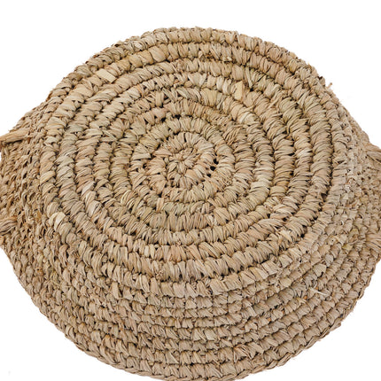 De Raffia mand-dienbladen - naturel - S