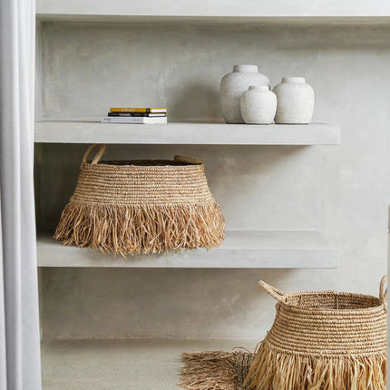 De Raffia Deluxe-manden - Naturel - Groot