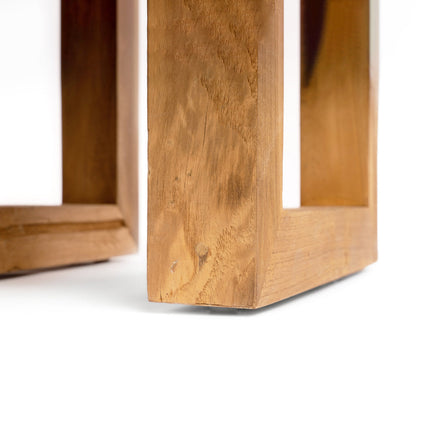 Gerecycled teakhouten bijzettafel - naturel