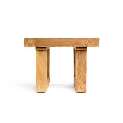 Gerecycled teakhouten bijzettafel - naturel