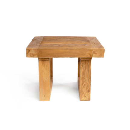 Gerecycled teakhouten bijzettafel - naturel