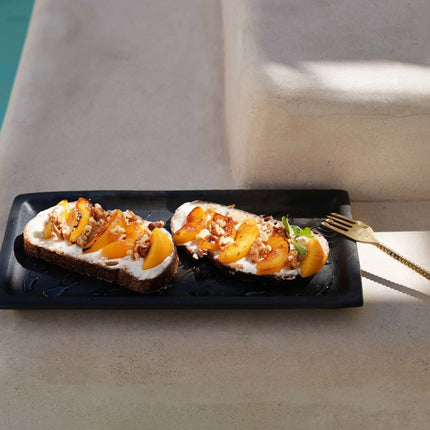 Het gebrande sushibord - Zwart - L